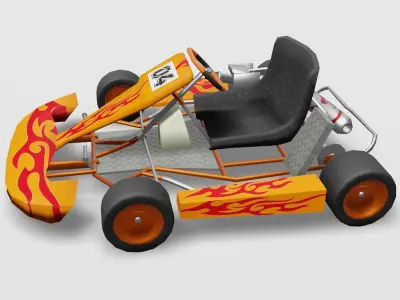 Go Kart Low-poly 3D model