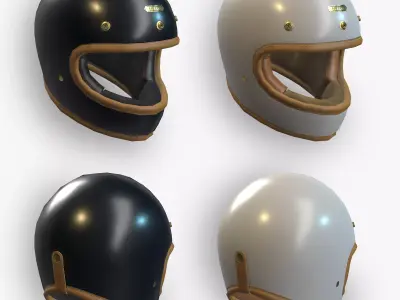 Helmet classic Low-poly 3D model