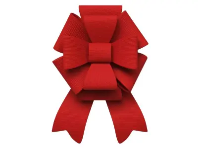 Christmas Bow Ribbon 43 Low-poly 3D model