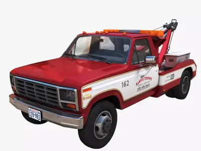 Holmes tow truck Low-poly 3D model