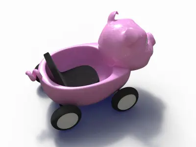Pig car 3D model