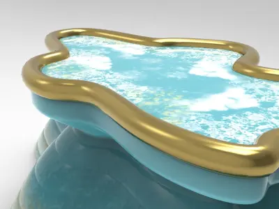 Nolan Center Table Low-poly 3D model