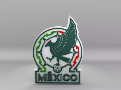 Mexico National Soccer Team Logo 3D model