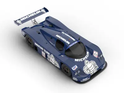 Mercedes Benz C9 1987 Sauber Michelin Racing 3d model 3D model