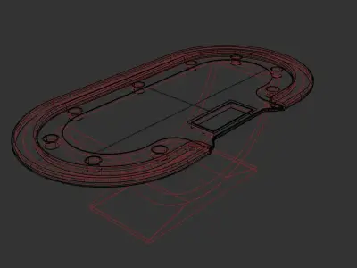 POKER TABLE Low-poly 3D model