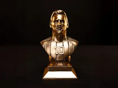 Lionel Messi Stand Ball Collectible Bust Free 3D print model