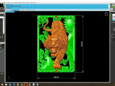 Luxury Tiger Relief Pendant 3D Jewelry Model  4023 3D print model