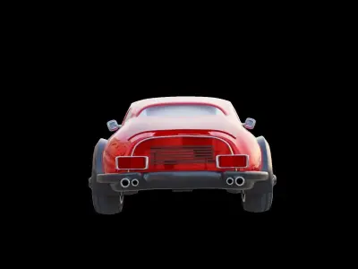 game ready car Low-poly 3D model