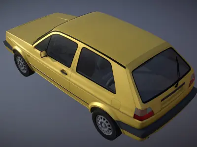 Generic Hatchback Low-poly 3D model
