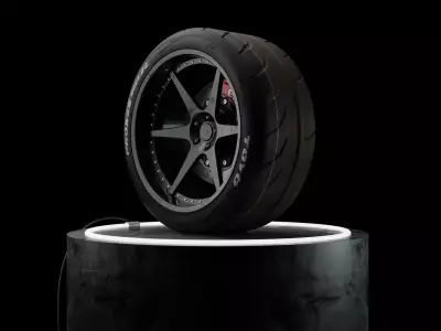 Toyo Tires Proxes R888-R Brembo Brake Rim 3D Blender  FBX OBJ  3D model