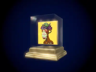 Mutant Ape 17 Gold Club Low-poly 3D model