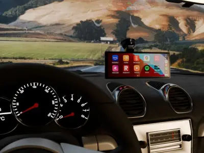 High-Quality 3D Model of a Car Infotainment Screen 3D model