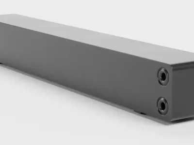 Soundbar V2 - Universal Black Audio Speaker Low-poly 3D model