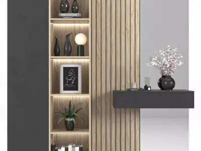 modern hallway set 3D model