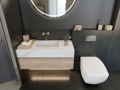 Vanity bathroom set 15 3D model