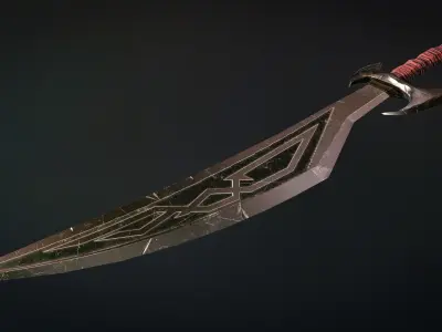 Medieval Dagger Game-ready Low-poly 3D model