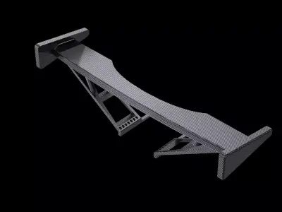 Spoiler tuning part industrial auto carbon style 3D model