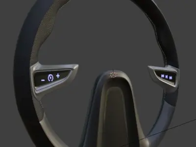 Car steering wheel concept design - PREMIA 3D model