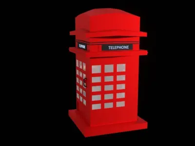 british telephone booth Free 3D model