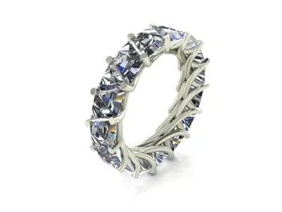 Ring-1 The luxury female ring with gem wedding 3D print model