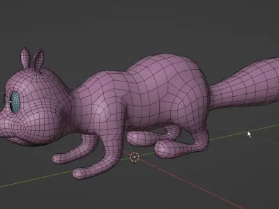 Stylize Squirrel Low-poly 3D model