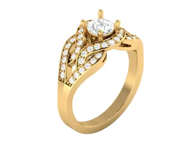 Latest Diamond Womens Ring Design 3D print model