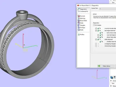 Woman Ring 01 3D print model