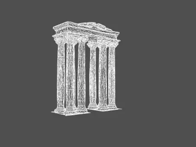 Ancient Greek Ruins Corinthian Columns   3D model