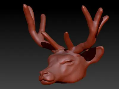 Deer Head Pendant 3D print model