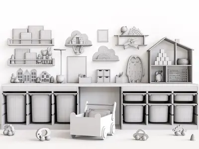 decor and furniture for nursery  3D model purchase