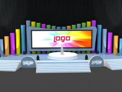 Modern Summit Stage Decor 027 3D model