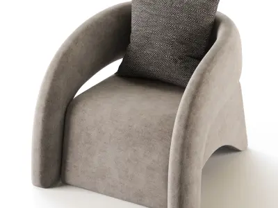 Crisscross Accent Chair 3D model
