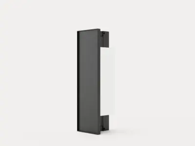 Blade wall lamp - matt opal and glass - IP44 Low-poly 3D model