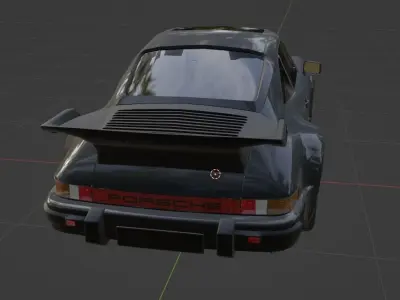 Porsche 911 930 Turbo 1975 Low-poly 3D model