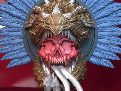 Dragon and skull -V01 3D print model