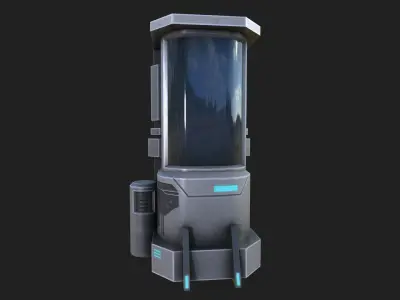 Scifi chamber Low-poly 3D model