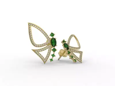 Ear Cuff style butterfly earring 3D print model