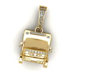 TRUCK PENDANT 3D PRINTABLE MODEL  3D print model