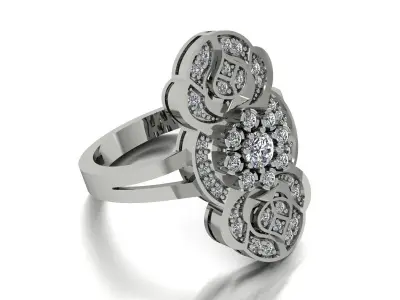 Jewelry Ring Gold 3D print model 25