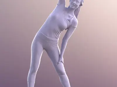 Nadin 10754 - Stretching Girl Low-poly 3D model