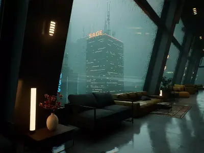 Penthouse Low-poly 3D model