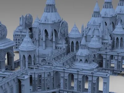 Steampunk Medieval Tower Grand Towers collection 3 3D model