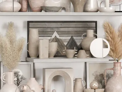 Decorative Set Rustic style 06 3D model
