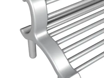 Steel Bench 3D model