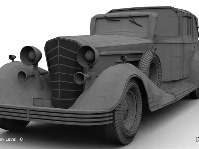 1938 Cadillac V16 - Vintage 3D Car Model 3D model
