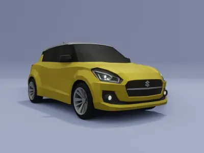 Suzuki Swift low poly 3D model Low-poly 3D model