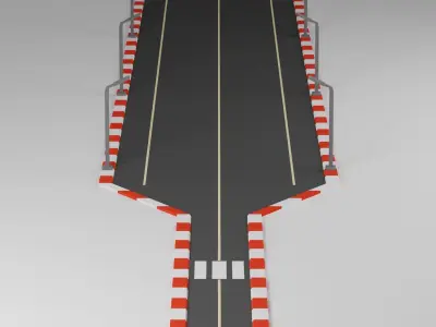 Low Poly Road Assets Low-poly 3D model