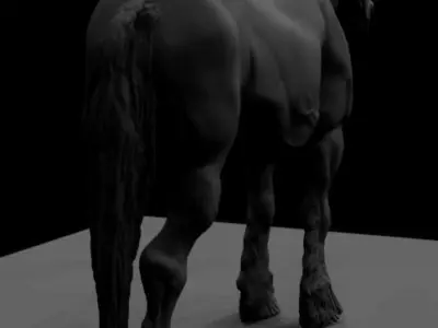 Draft Horse Sculpt 3D model