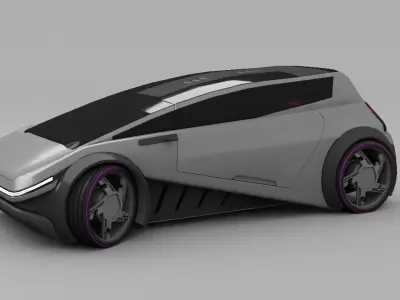 sci-fi  car  3D model