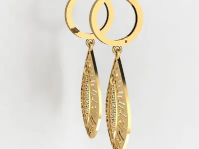 Women Earrings 3D print model